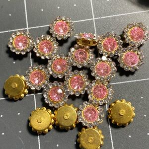 V 10mm Round Rhinestone w/setting (20)